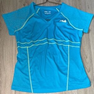 Fila Blue green Short Sleeve Tee shirt top